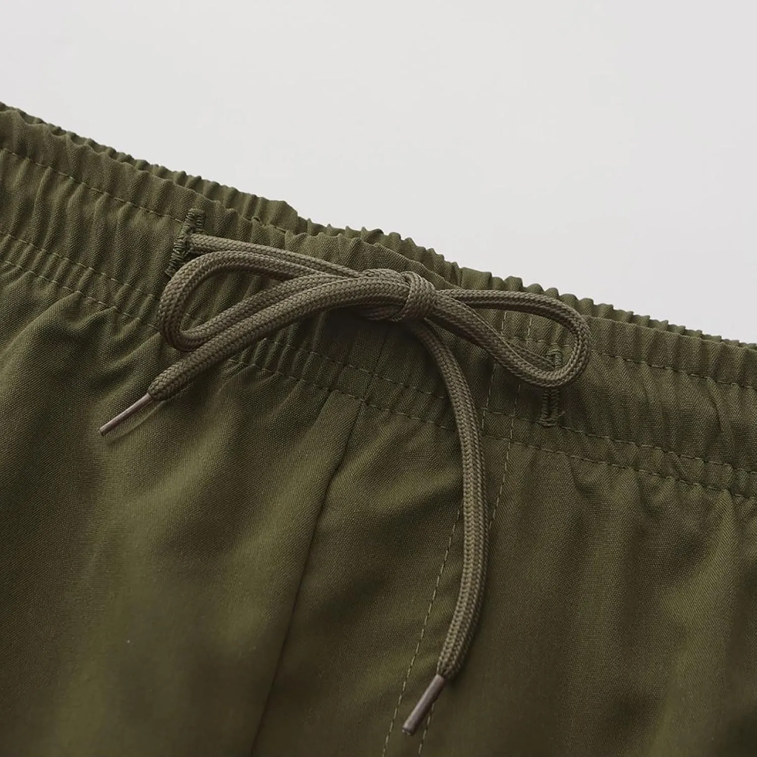 Men Cargo Shorts Relaxed Fit Stretch Straight Leg Athletic Shorts Drawstring Casual Elastic Waist Beach Hiking Camping Pants