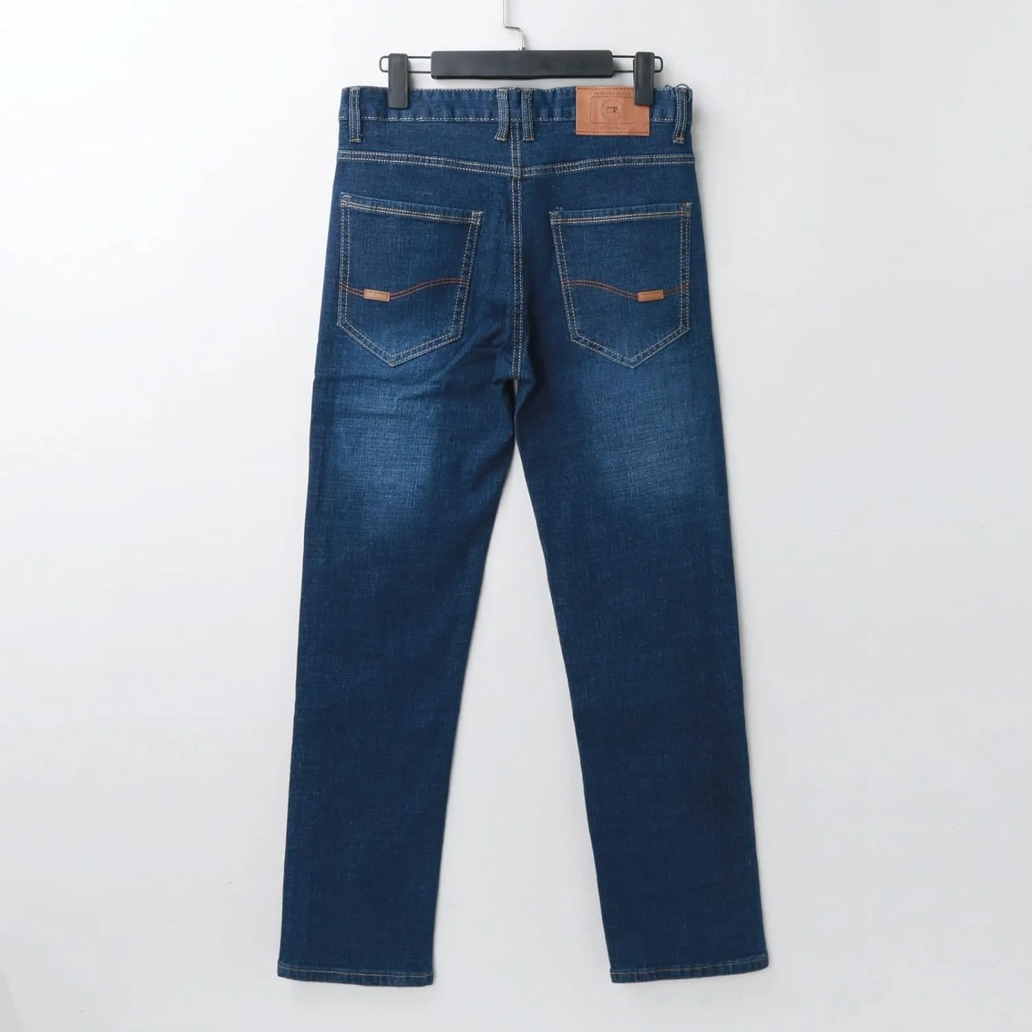 Men Classic Relaxed Fit Jeans 90s Vintage Straight Leg Denim Pants Comfort Flex Waist Stretch Workwear Jeans Trouser