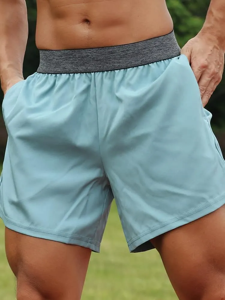 Men Sport Shorts Men Sport Shorts Elastic Waist Pocket Towel Loop Running Basketball Gym Athletic Loose Fit Quick-Dry