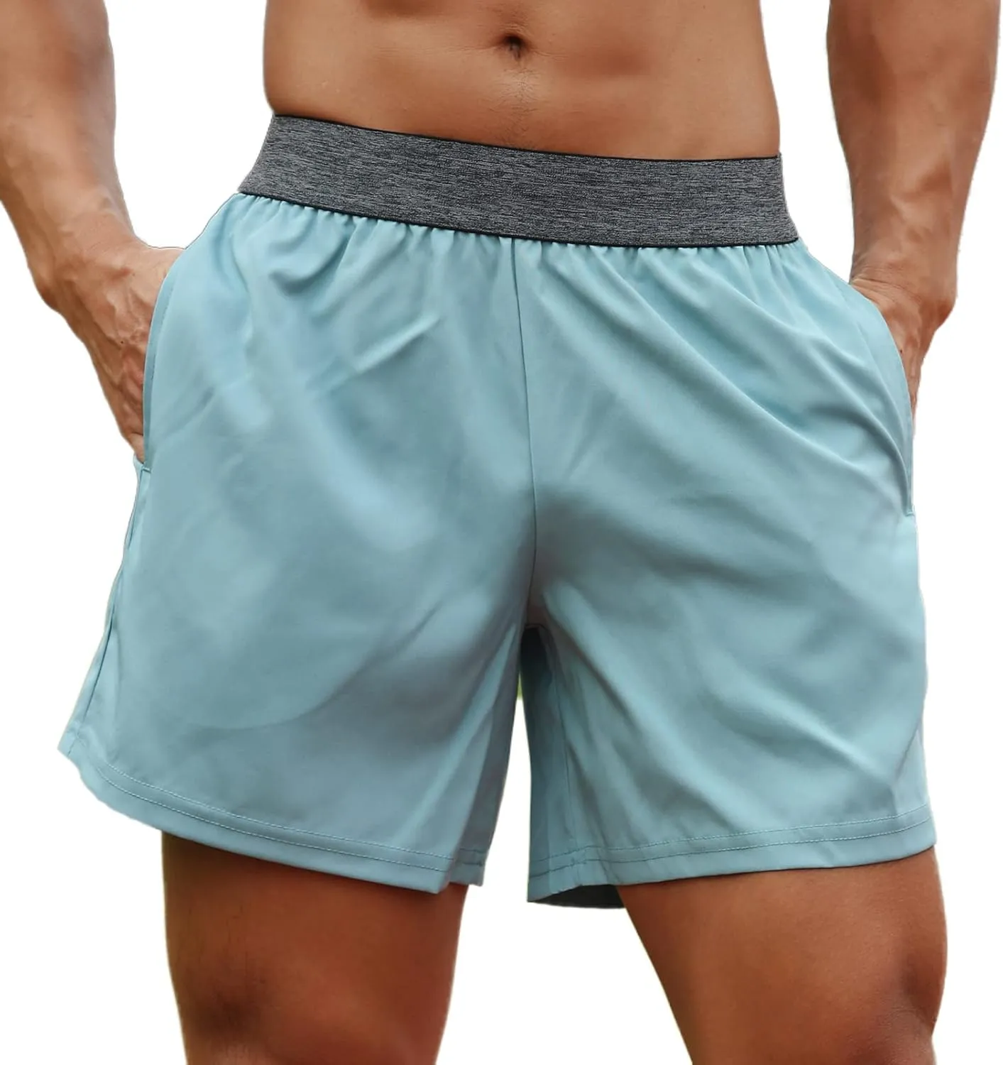Men Sport Shorts Men Sport Shorts Elastic Waist Pocket Towel Loop Running Basketball Gym Athletic Loose Fit Quick-Dry