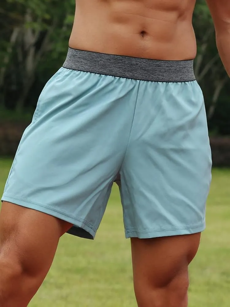 Men Sport Shorts Men Sport Shorts Elastic Waist Pocket Towel Loop Running Basketball Gym Athletic Loose Fit Quick-Dry