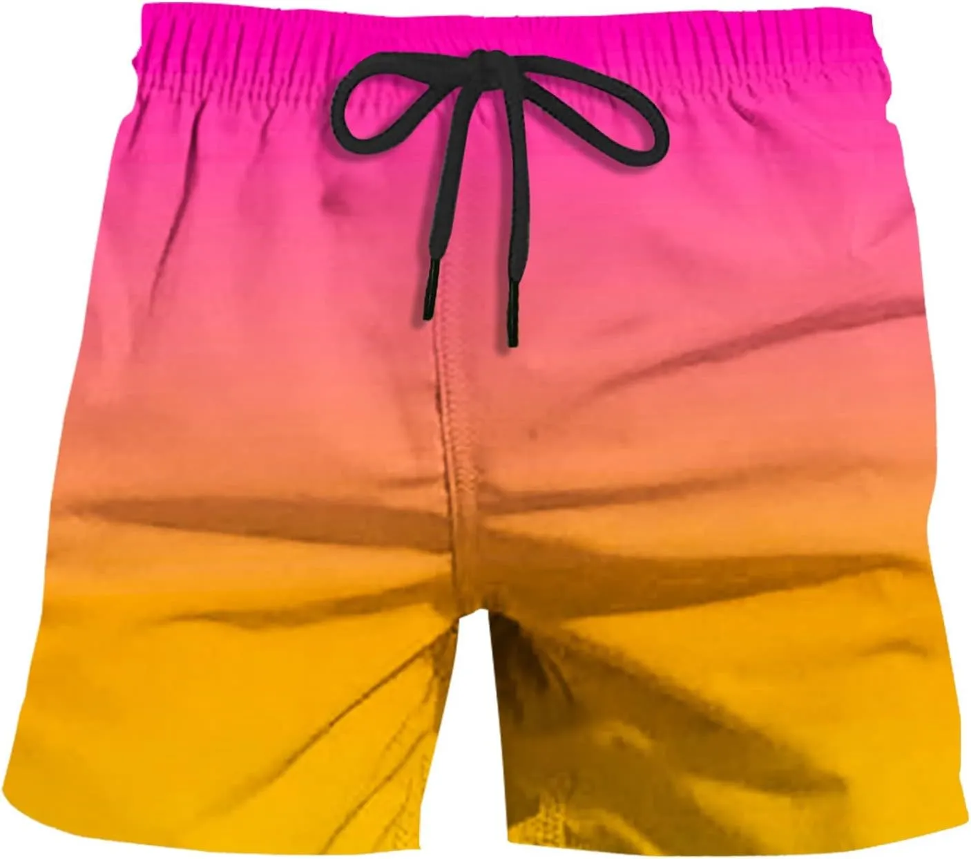 Men Swim Trunks Mens Swim with Pockets Solid Bikini Swimsuit Gradient Drawstring Contour Pouch Bathing Suit Swimwear