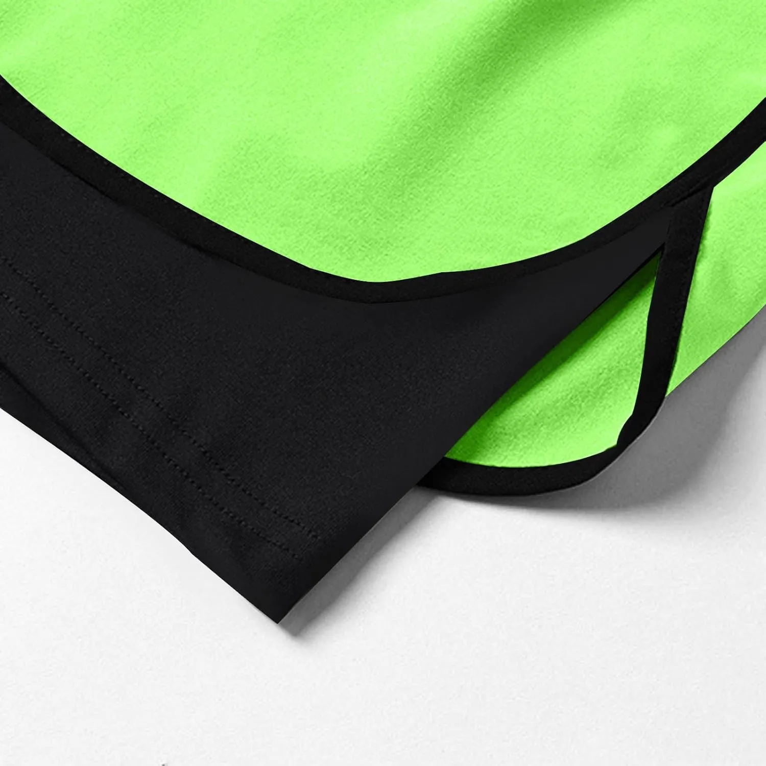 Men Workout Shorts 2 in 1 Running Short Summer Drawstring Elastic Athletic Pants with Liner and Zip Pockets