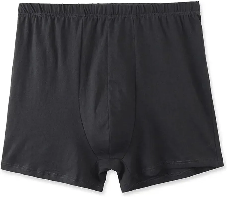 MenS 100 Percent Cotton Boxer Briefs Loose Fit Plus Size Underwear 4-Pack For All-Day Comfort