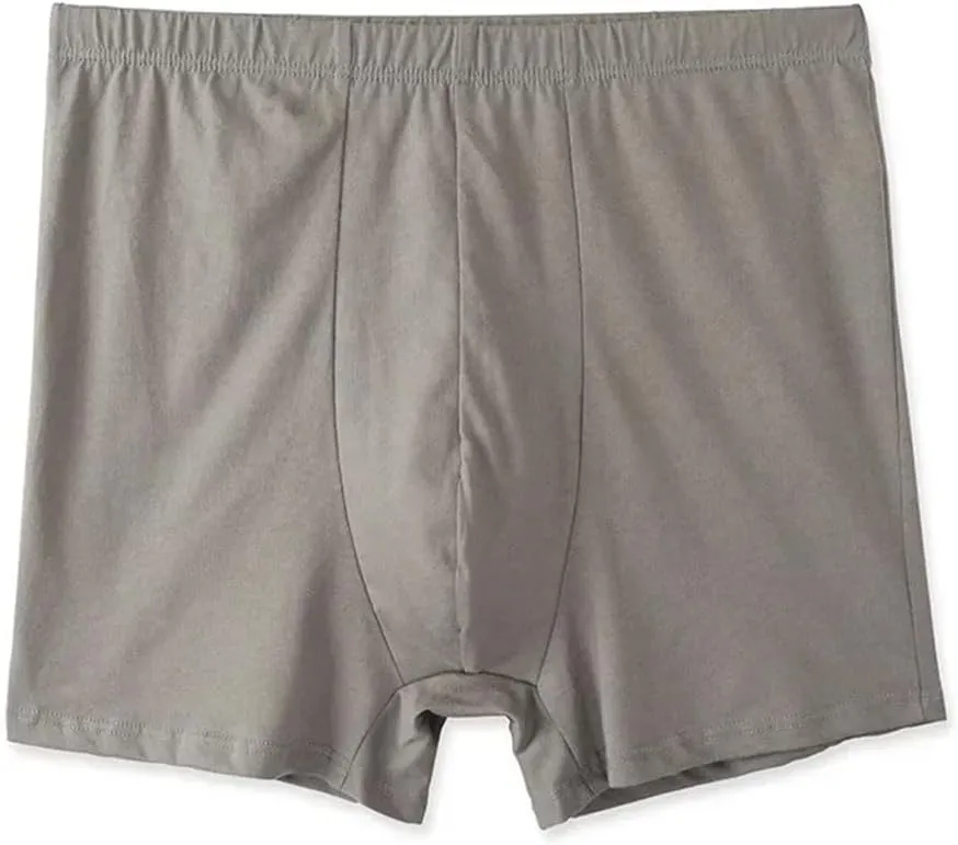 MenS 100 Percent Cotton Boxer Briefs Loose Fit Plus Size Underwear 4-Pack For All-Day Comfort