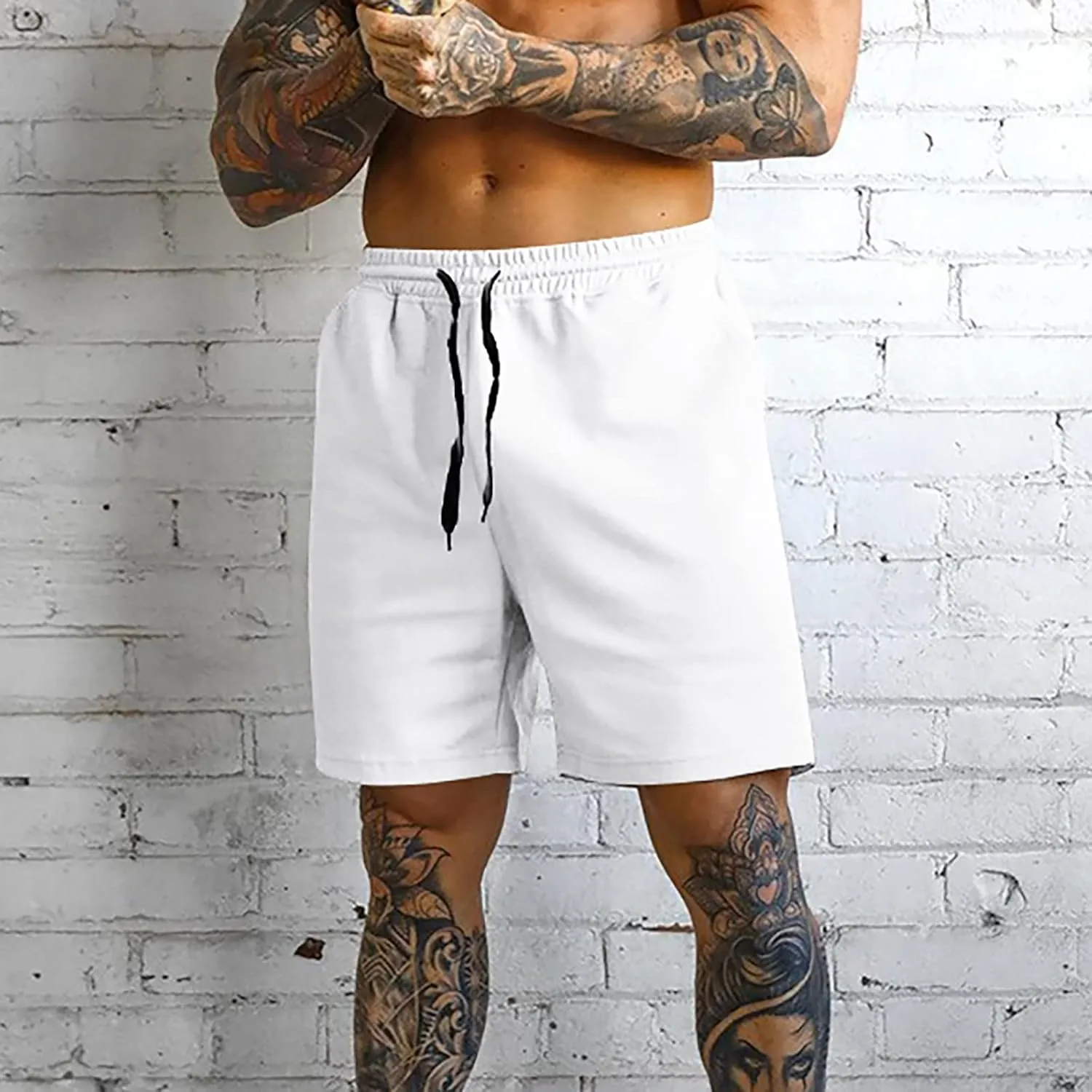 Men's Athletic Running Shorts Quick Dry Hiking Shorts Men Lightweight Sports Gym Shorts Workout Drawstring Shorts
