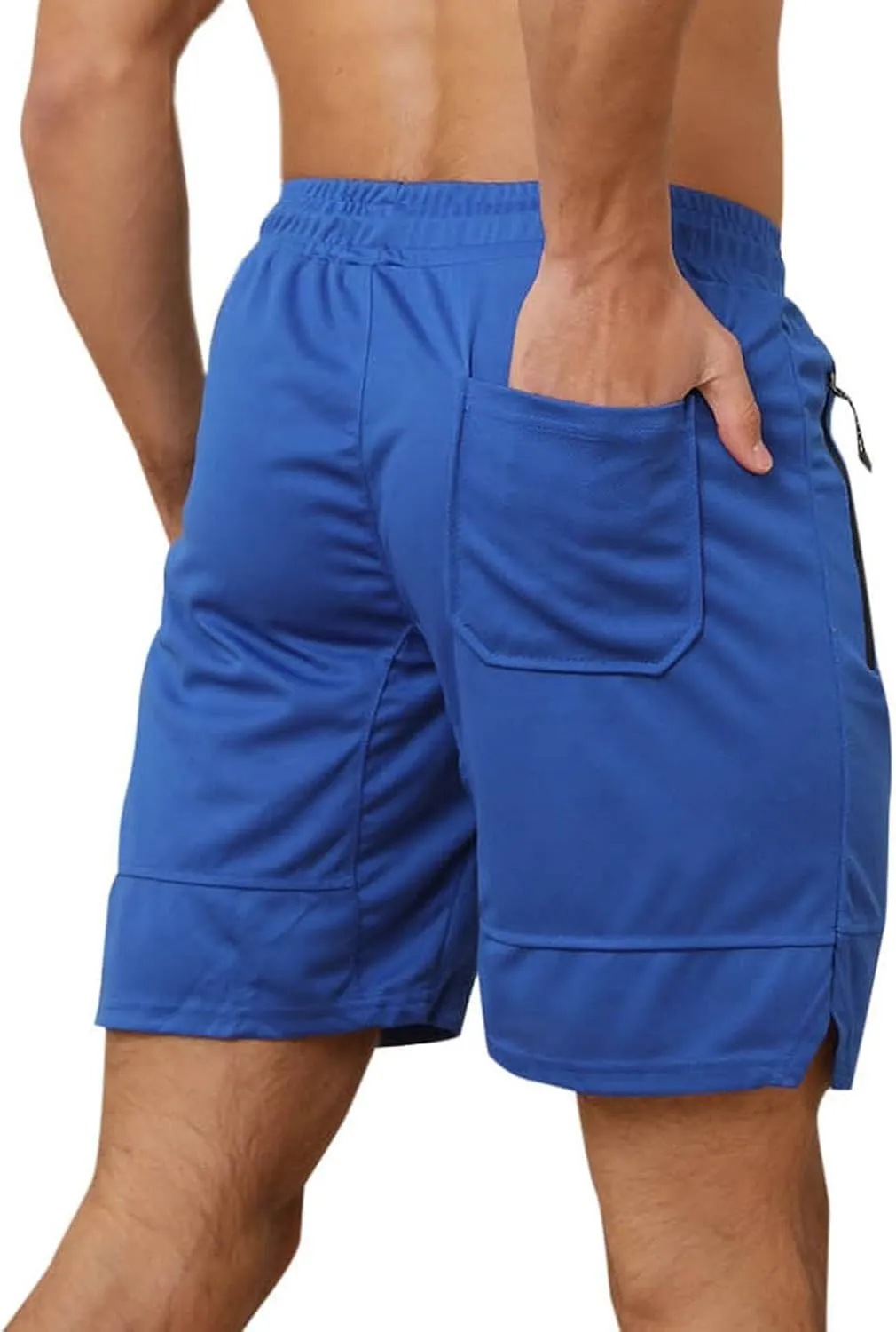 Mens Athletic Shorts Outdoor Sports Basketball Shorts Soft Casual Lightweight Quick Dry Short Shorts with Pockets