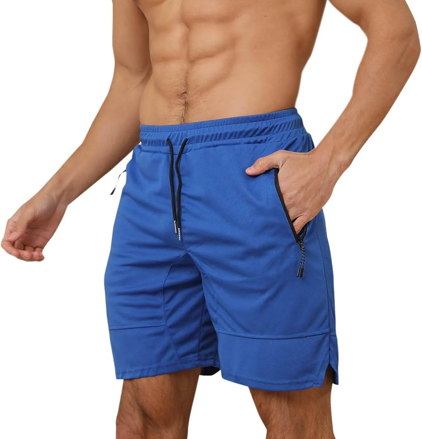 Mens Athletic Shorts Outdoor Sports Basketball Shorts Soft Casual Lightweight Quick Dry Short Shorts with Pockets