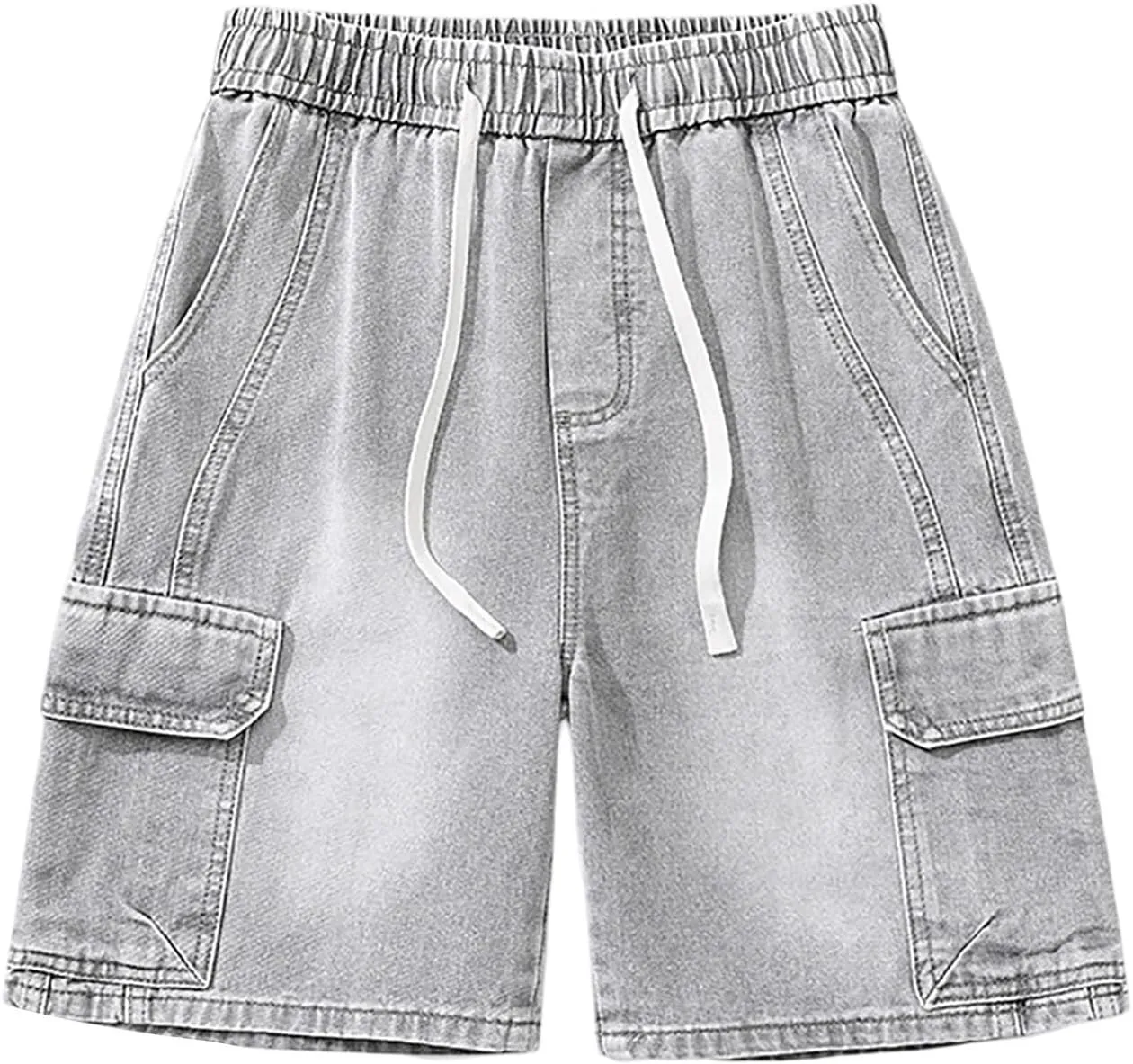 Men's Baggy Jean Shorts Loose Fit Mid Denim Shorts Summer Casual Aesthetic Pants Trendy Outfits