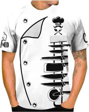 Mens Beach Shirts Men's T-Shirt Short Sleeve Printed Summer Round Neck Top Casual Sweatshirt
