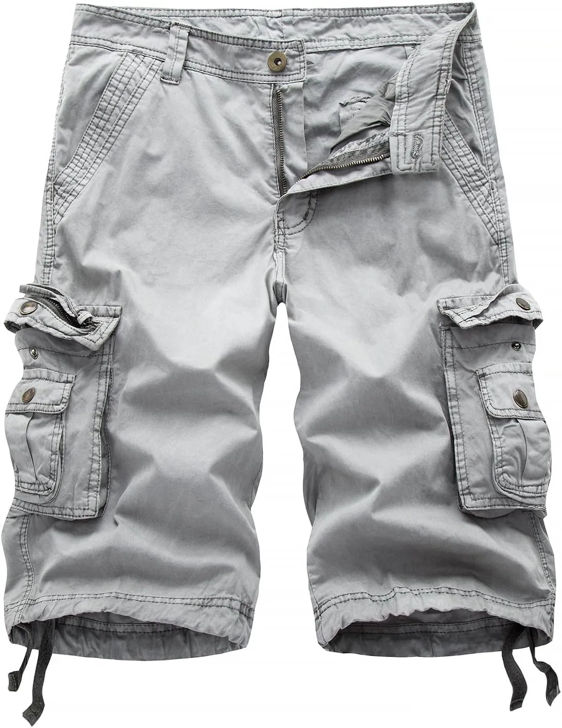 Mens Camo Cargo Shorts Relaxed Fit Lightweight Multi Pocket Camouflage Outdoor Twill Cargo Shorts