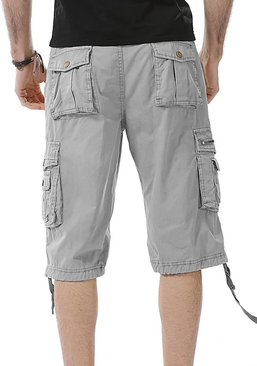 Mens Camo Cargo Shorts Relaxed Fit Lightweight Multi Pocket Camouflage Outdoor Twill Cargo Shorts