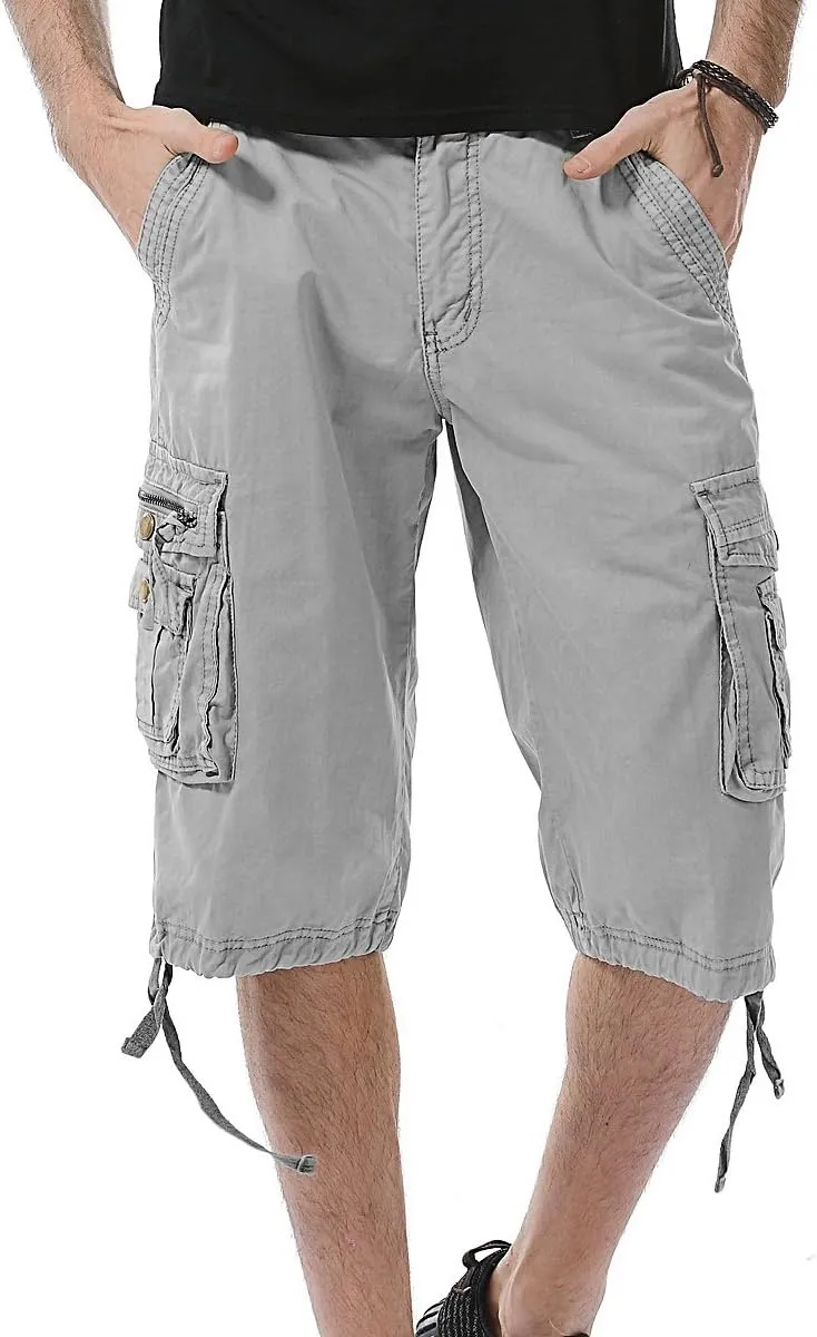 Mens Camo Cargo Shorts Relaxed Fit Lightweight Multi Pocket Camouflage Outdoor Twill Cargo Shorts