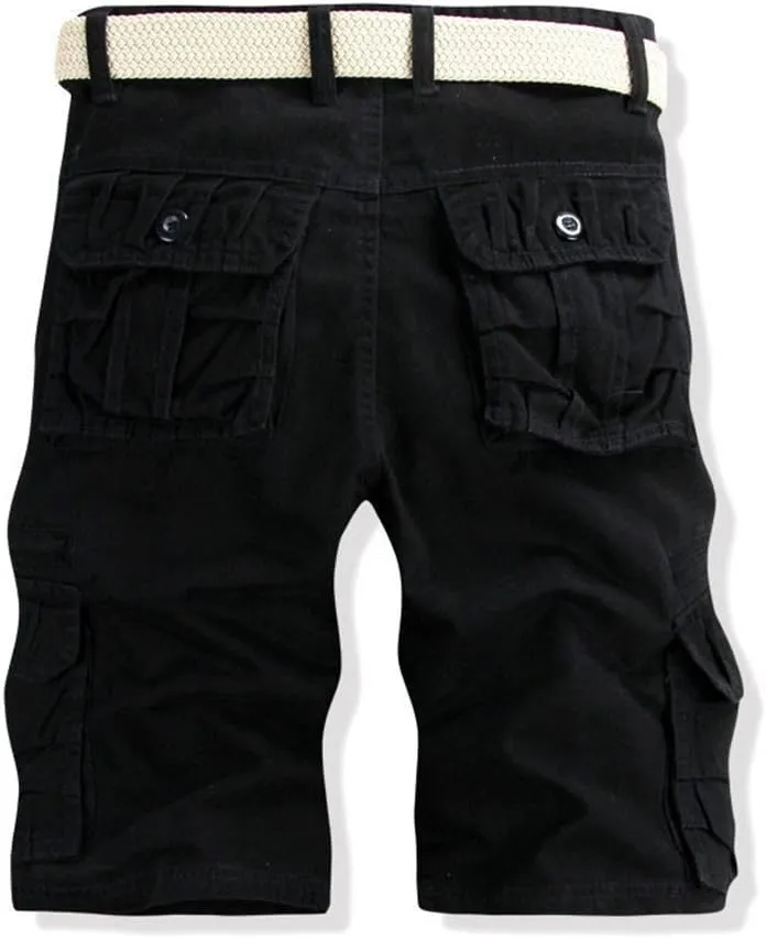 Men's Camo Cargo Shorts Relaxed Fit Multi-Pocket Outdoor Camouflage Cargo Shorts Cotton Work Casual Shorts