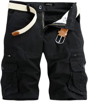Men's Camo Cargo Shorts Relaxed Fit Multi-Pocket Outdoor Camouflage Cargo Shorts Cotton Work Casual Shorts