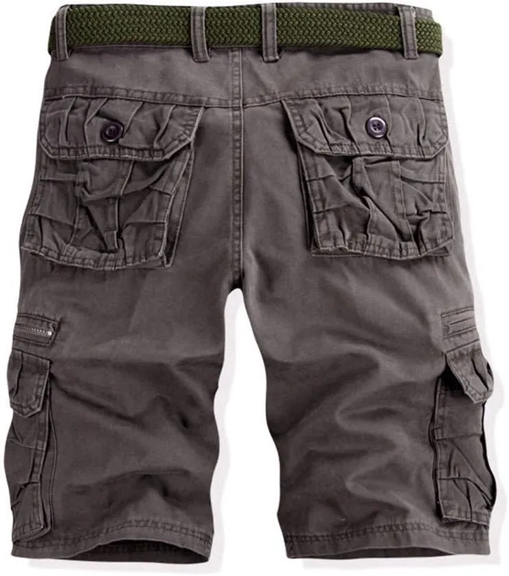 Men's Camo Cargo Shorts Relaxed Fit Multi-Pocket Outdoor Camouflage Cargo Shorts Cotton Work Casual Shorts
