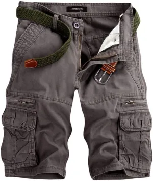 Men's Camo Cargo Shorts Relaxed Fit Multi-Pocket Outdoor Camouflage Cargo Shorts Cotton Work Casual Shorts