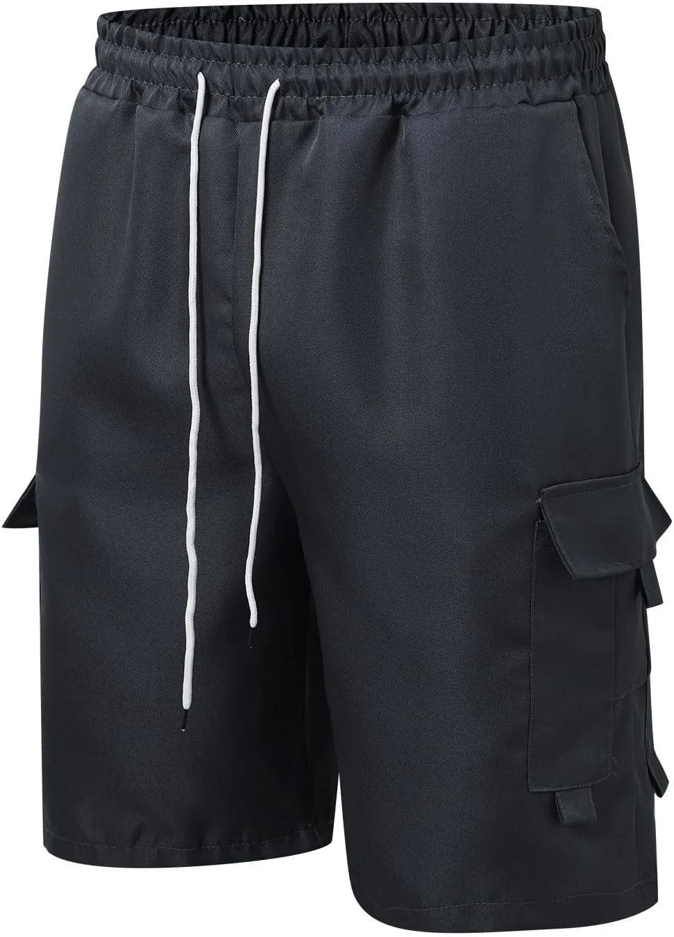 Mens Cargo Shorts Casual Twill Cargo Shorts Cotton Drawstring Classic Stretch Lightweight Workout Pants with Pockets