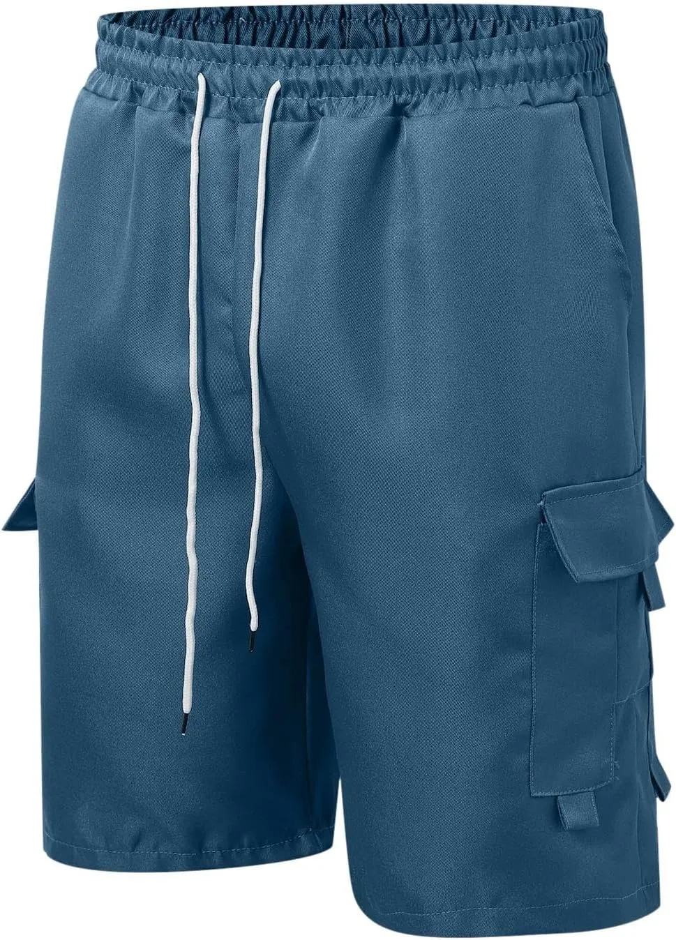 Mens Cargo Shorts Casual Twill Cargo Shorts Cotton Drawstring Classic Stretch Lightweight Workout Pants with Pockets