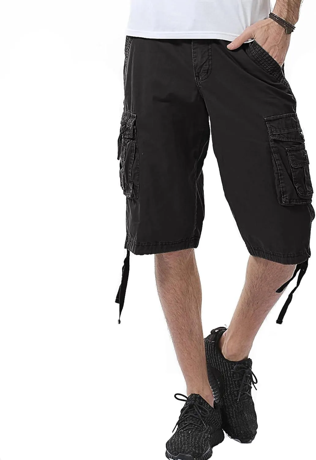 Mens Cargo Shorts Cotton Multi-Pocket Outdoor Camouflage Cargo Shorts