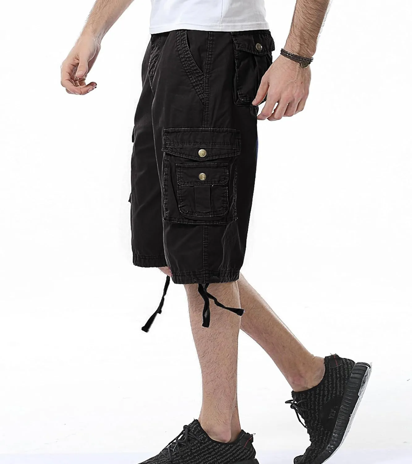 Mens Cargo Shorts Cotton Multi-Pocket Outdoor Camouflage Cargo Shorts