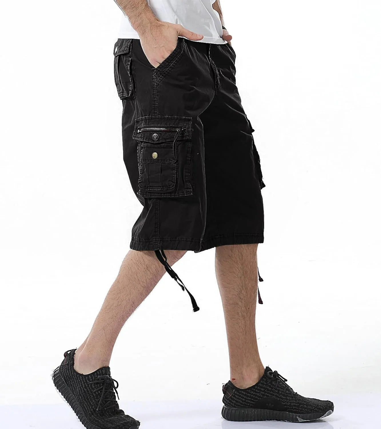 Mens Cargo Shorts Cotton Multi-Pocket Outdoor Camouflage Cargo Shorts