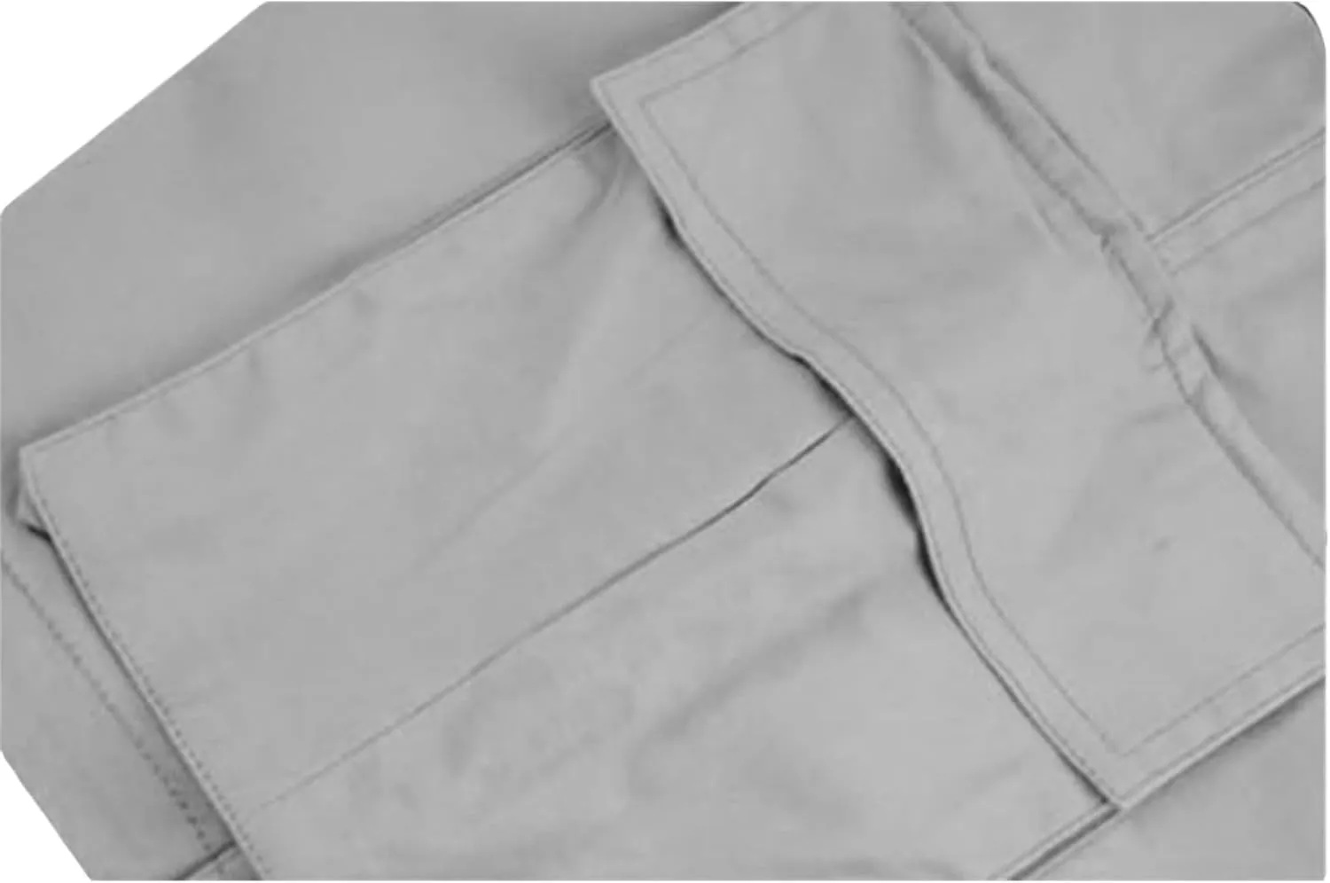 Men's Cargo Shorts Elastic Waist Tactical Shorts Solid Stretchy Jogging Pants Lightweight Straight Pants with Pockets