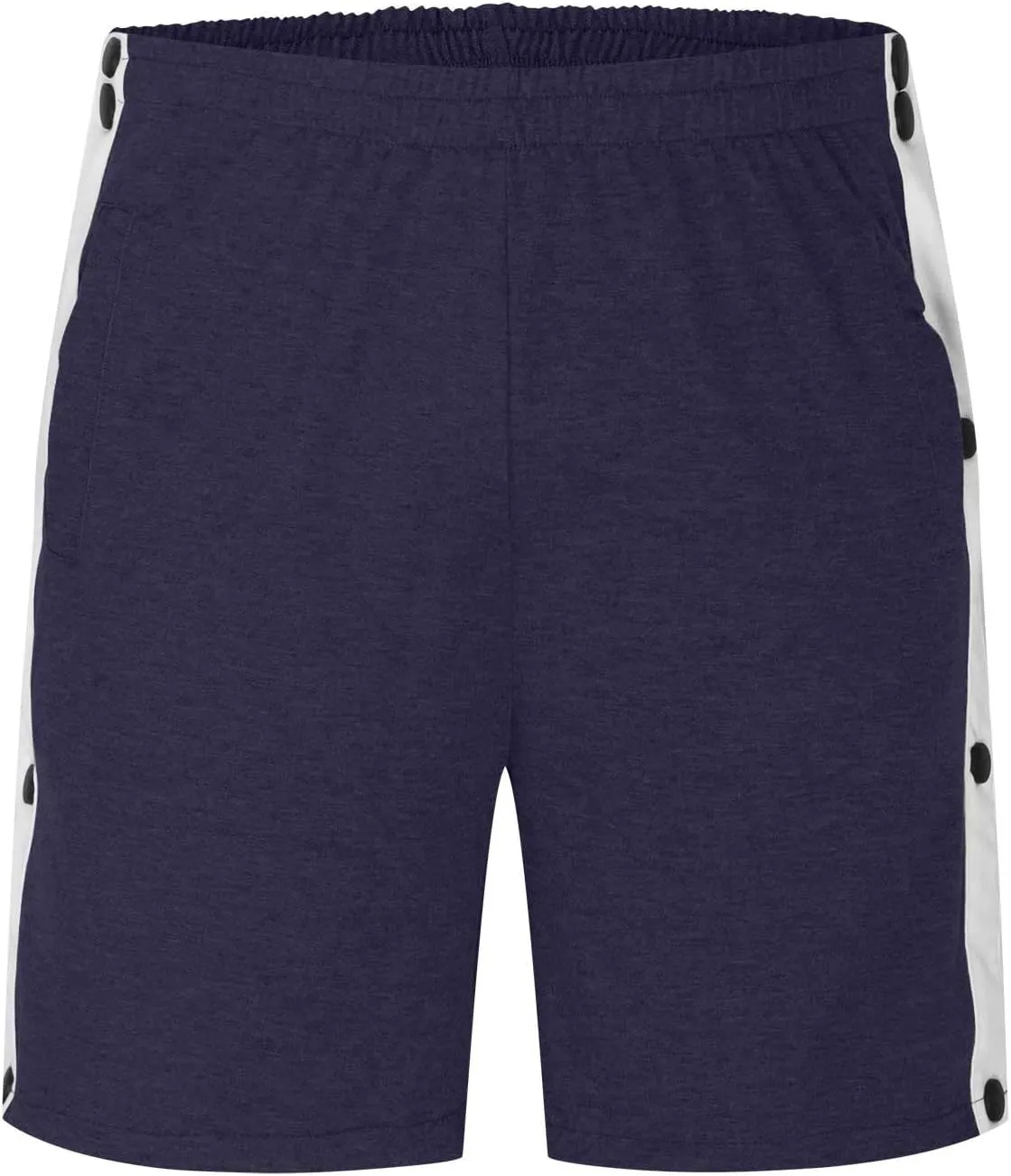 Men's Cotton Blend Shorts 2025 Side Snap Tear Away Shorts for Men Gym Trunks Post Surgery Recovery Pants with Pocket