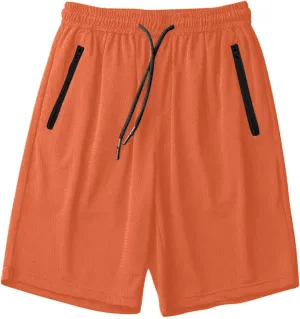 Men's Gym Shorts Breathable Mesh Quick Dry Athletic Basketball Shorts Lightweight Running Shorts with Drawstring