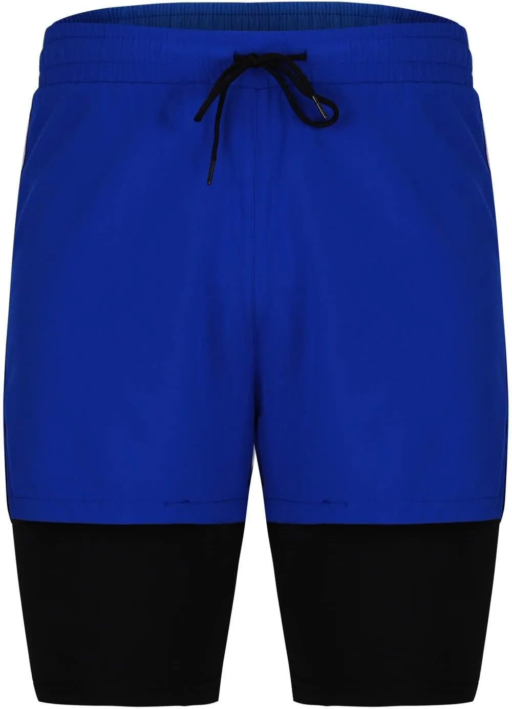 Mens Gym Shorts Stretch Performance Athletic 2 in 1 Running Shorts Quick Dry Basketball Shorts with Compression Liner
