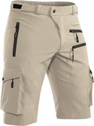 Men's Gym with Pockets Cargo Shorts Loose Straight Leg Short Classic Cotton Work Outdoor Cargo Shorts