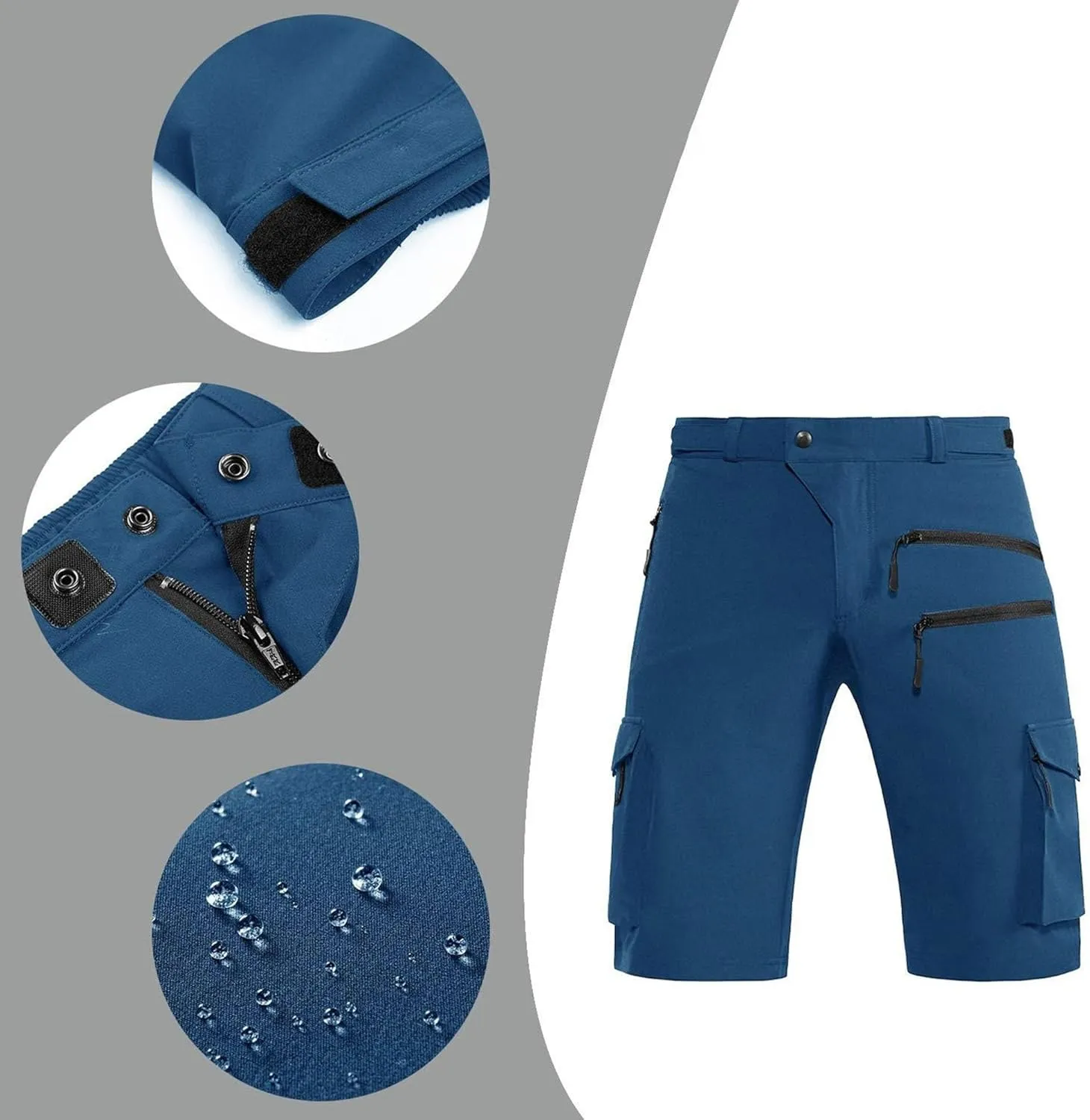 Men's Gym with Pockets Cargo Shorts Loose Straight Leg Short Classic Cotton Work Outdoor Cargo Shorts