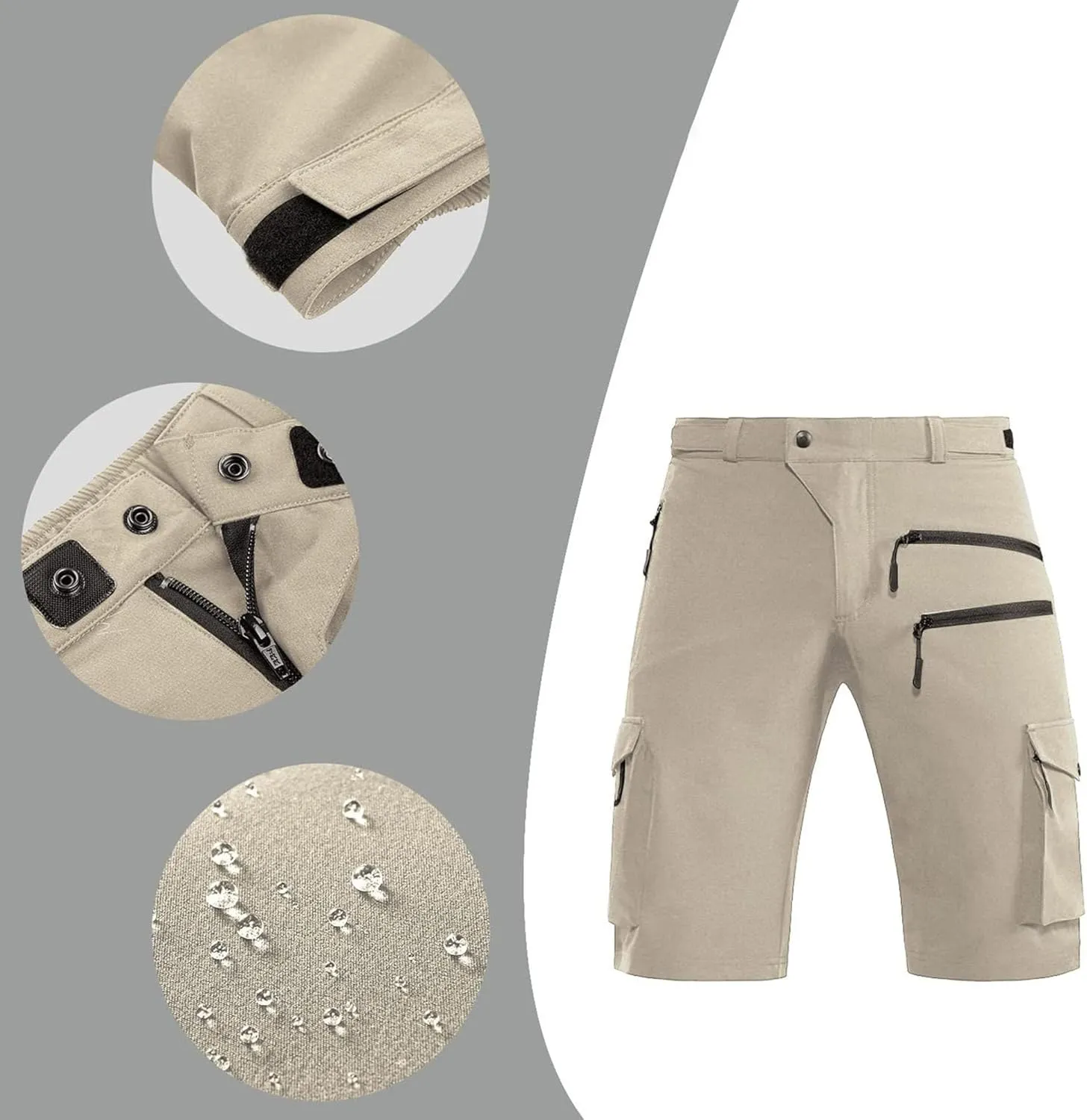 Men's Gym with Pockets Cargo Shorts Loose Straight Leg Short Classic Cotton Work Outdoor Cargo Shorts
