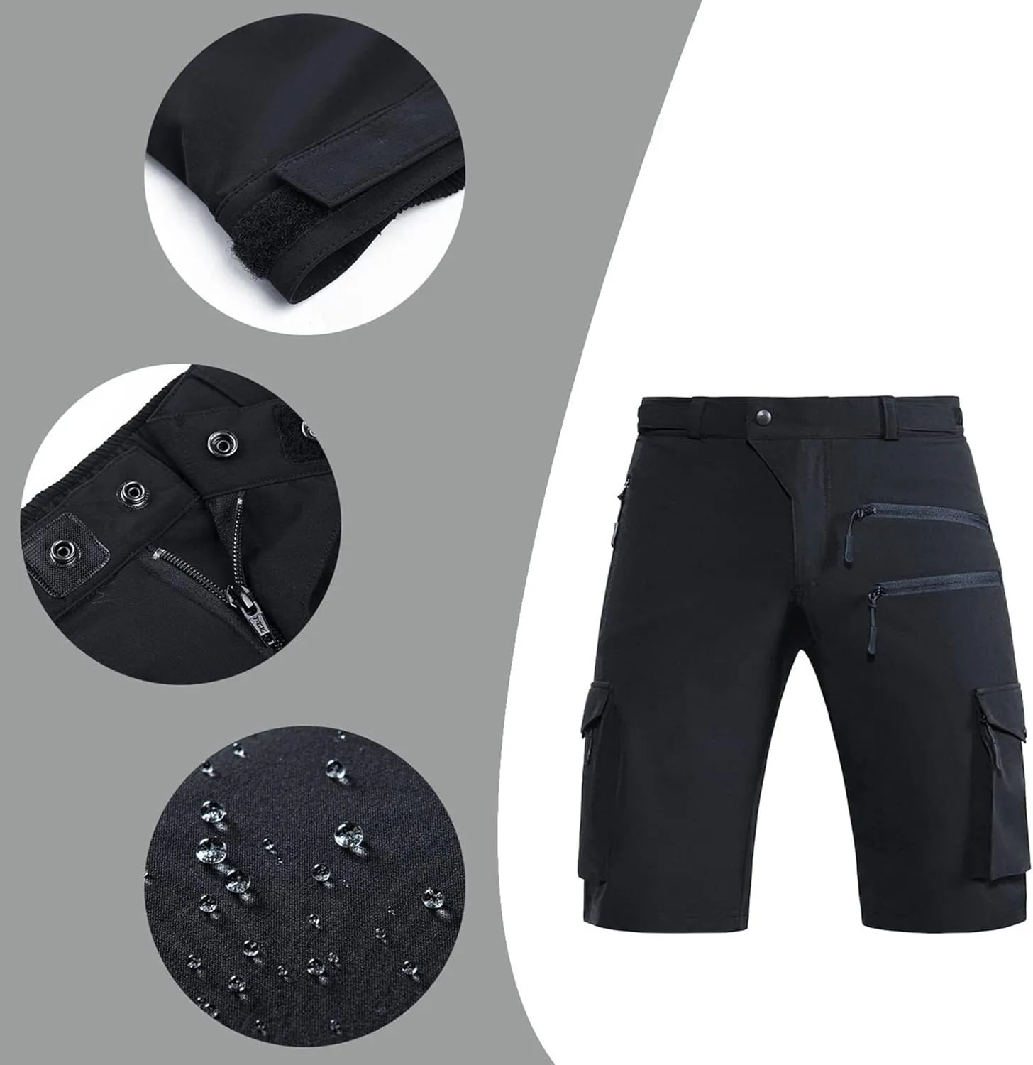 Men's Gym with Pockets Cargo Shorts Loose Straight Leg Short Classic Cotton Work Outdoor Cargo Shorts