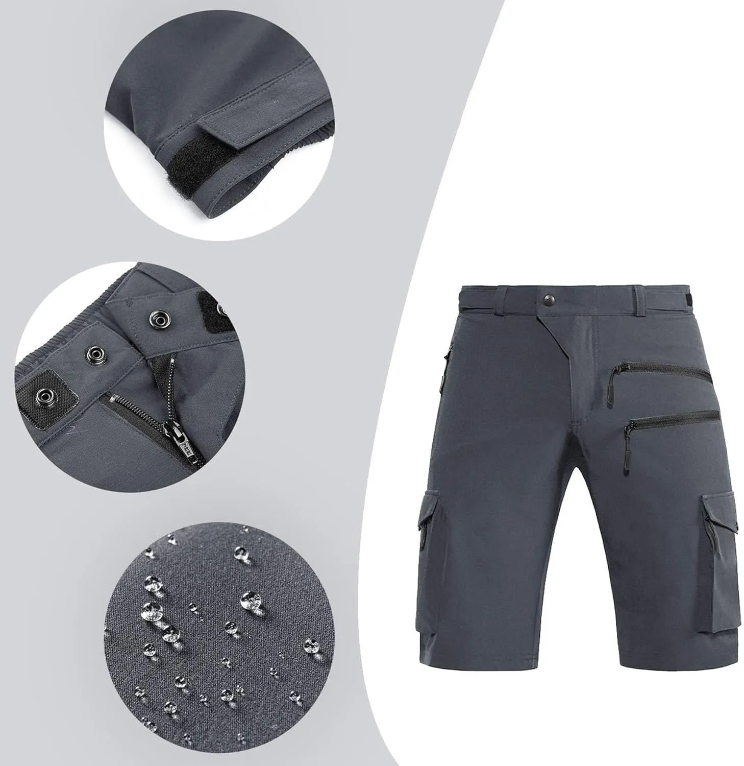 Men's Gym with Pockets Cargo Shorts Loose Straight Leg Short Classic Cotton Work Outdoor Cargo Shorts