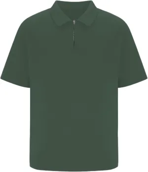 Men's Henley Quarter Zip T Shirt Plus Size Short Sleeve Loose Fit Lapel Breathable Top Quick Dry Gym Travel Work Outfit