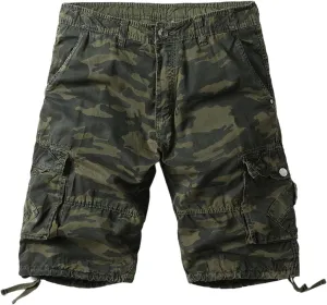 Men's Hiking Cargo Shorts Outdoor Camouflage Cargo Shorts Quick Dry Stretch Tactical Outdoor Shorts Golf Shorts