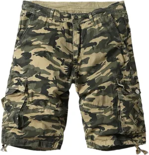 Men's Hiking Cargo Shorts Outdoor Camouflage Cargo Shorts Quick Dry Stretch Tactical Outdoor Shorts Golf Shorts