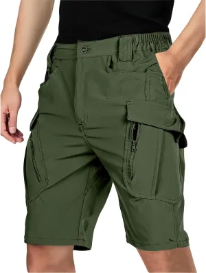 Men's Hiking Cargo Shorts Summer Outdoor Tactical Pants with Multi Pockets Fishing Camping Casual Travel Shorts for Men