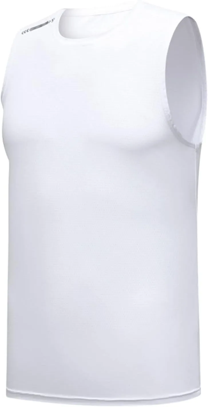 Men's Ice Silk Sport Tank Top Sleeveless Quick Dry Training Shirt Lightweight Breathable Gym Workout Cooling Muscle Shirt