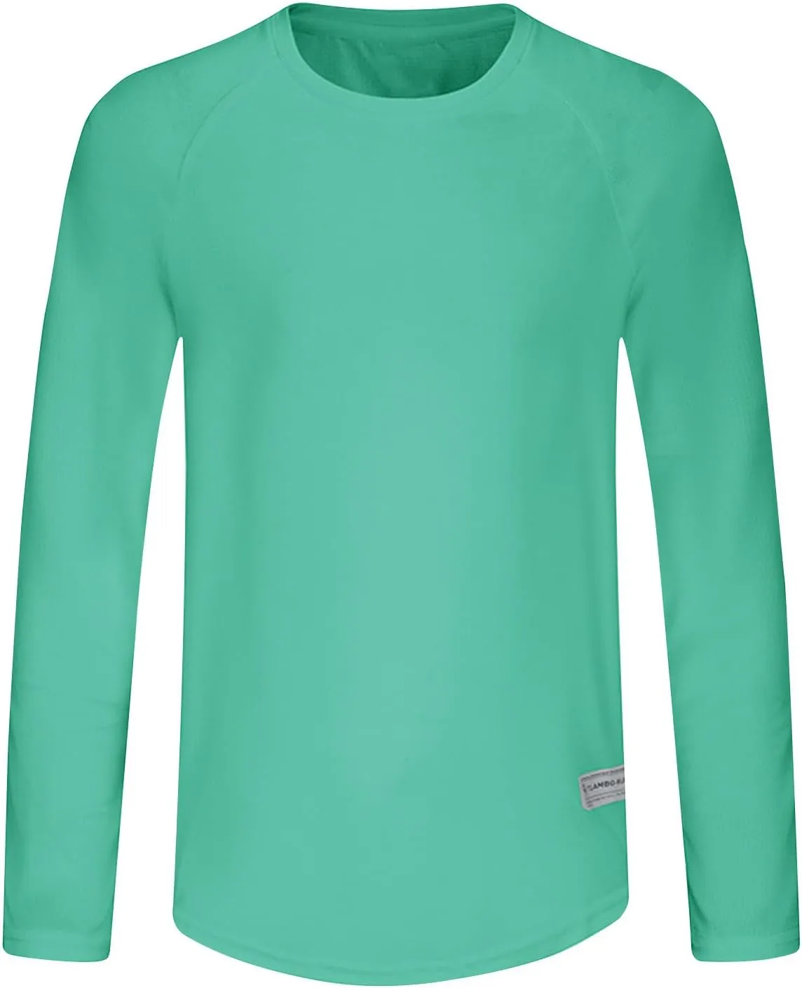 Men's Long Sleeve Pullover Quick Dry UPF 50  UV Swim Sun Shirt Running Fishing Workout Tee Outdoor Training Top