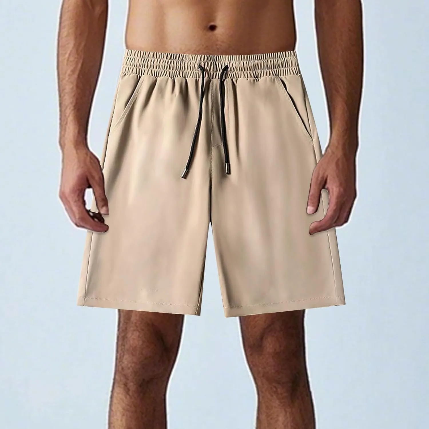 Men's Quick Dry Ice Silk Shorts Lightwight Wide Leg Sport Shorts