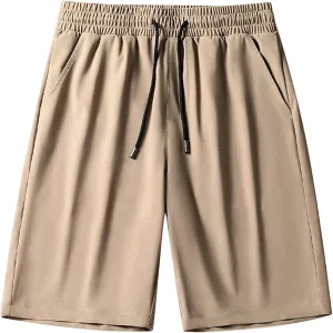 Men's Quick Dry Ice Silk Shorts Lightwight Wide Leg Sport Shorts