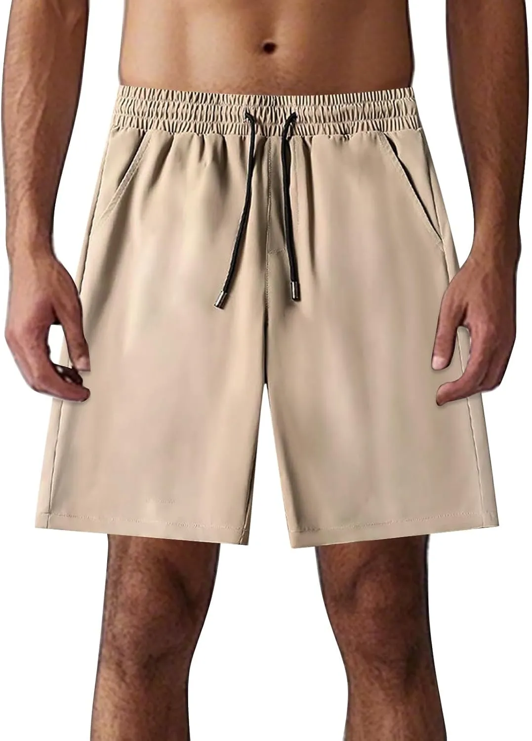 Men's Quick Dry Ice Silk Shorts Lightwight Wide Leg Sport Shorts