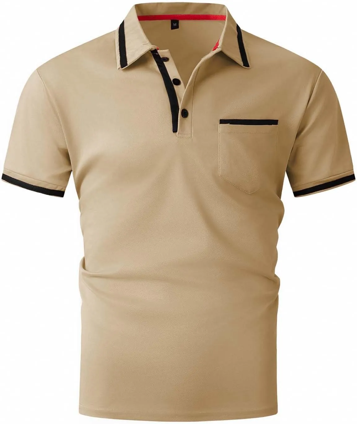 Mens Shirts Casual Fashion Button Down Short Sleeve Polo Shirt Summer Vacation Shirts Loose Athletic Pullover Tee