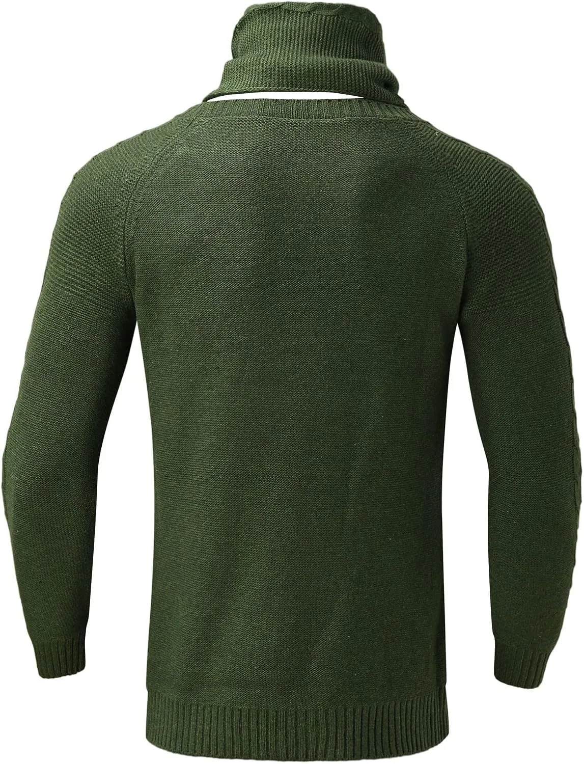 Mens Slim Fit Pullover Sweaters with Scarf Turtleneck Knit Sweater Warm Jumper Lightweight Long Sleeve Pullovers