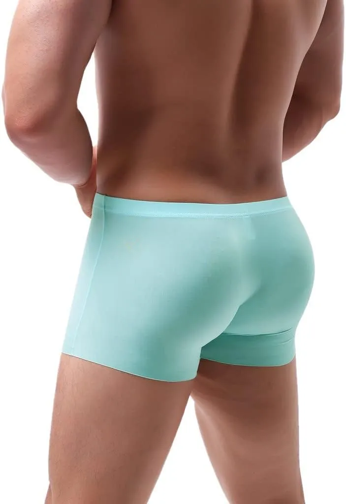 Men's Underpants Ice-silk Breathable Mid Waist Active Boxer Briefs Thin Comfort Soft Everyday Boxers