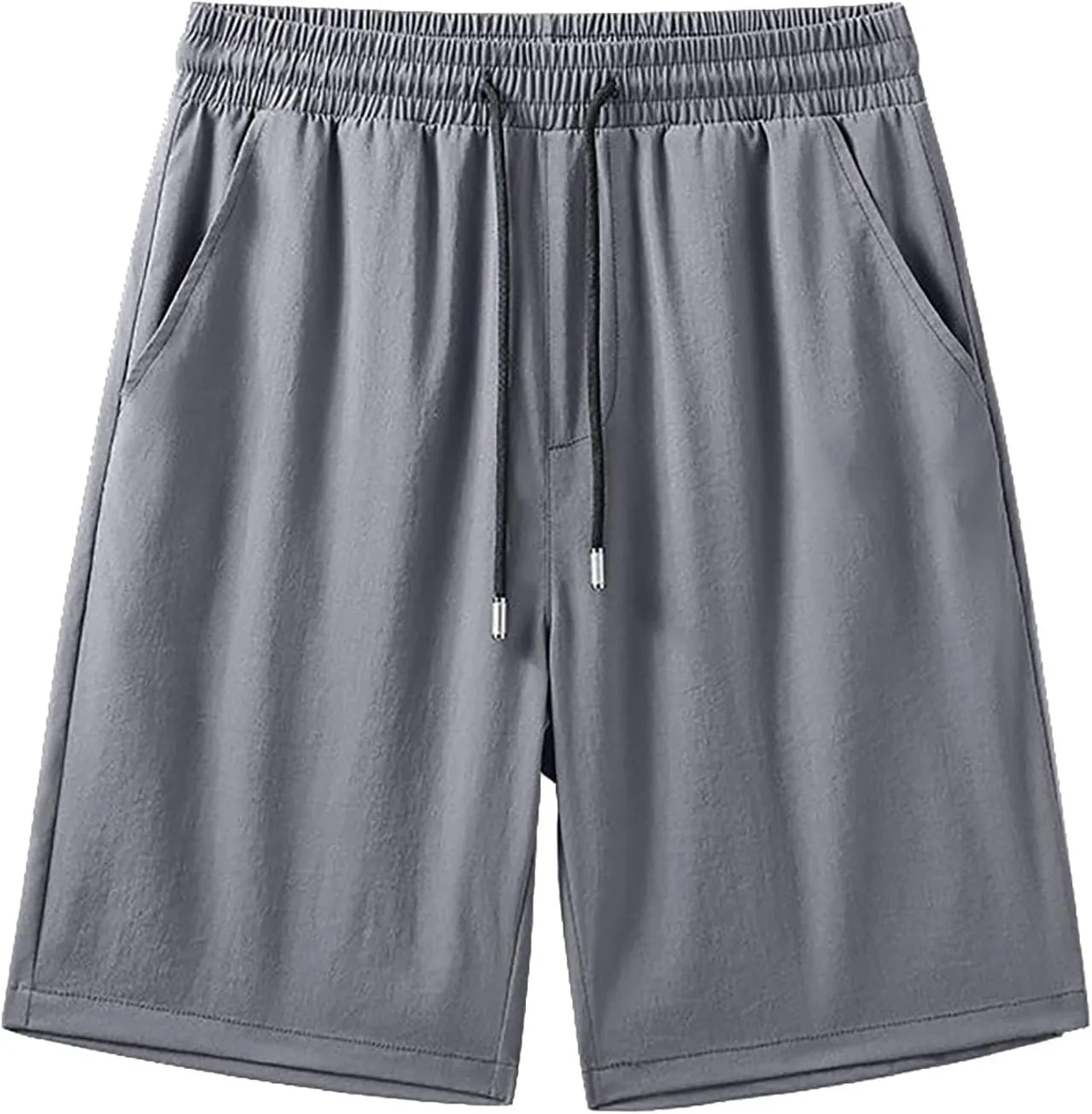 Men's Wide Leg Sport Shorts Elastic Waist Athletic Quick Dry Ice Silk Shorts Breathable Running Loose Workout Short