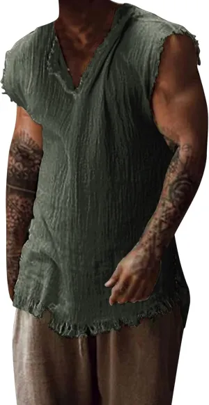 Mens Workout Tank Tops Retro V-Neck Gym Fitness Bodybuilding Stringer Muscle Cut Off Sleeveless Workout T Shirts Vests Green