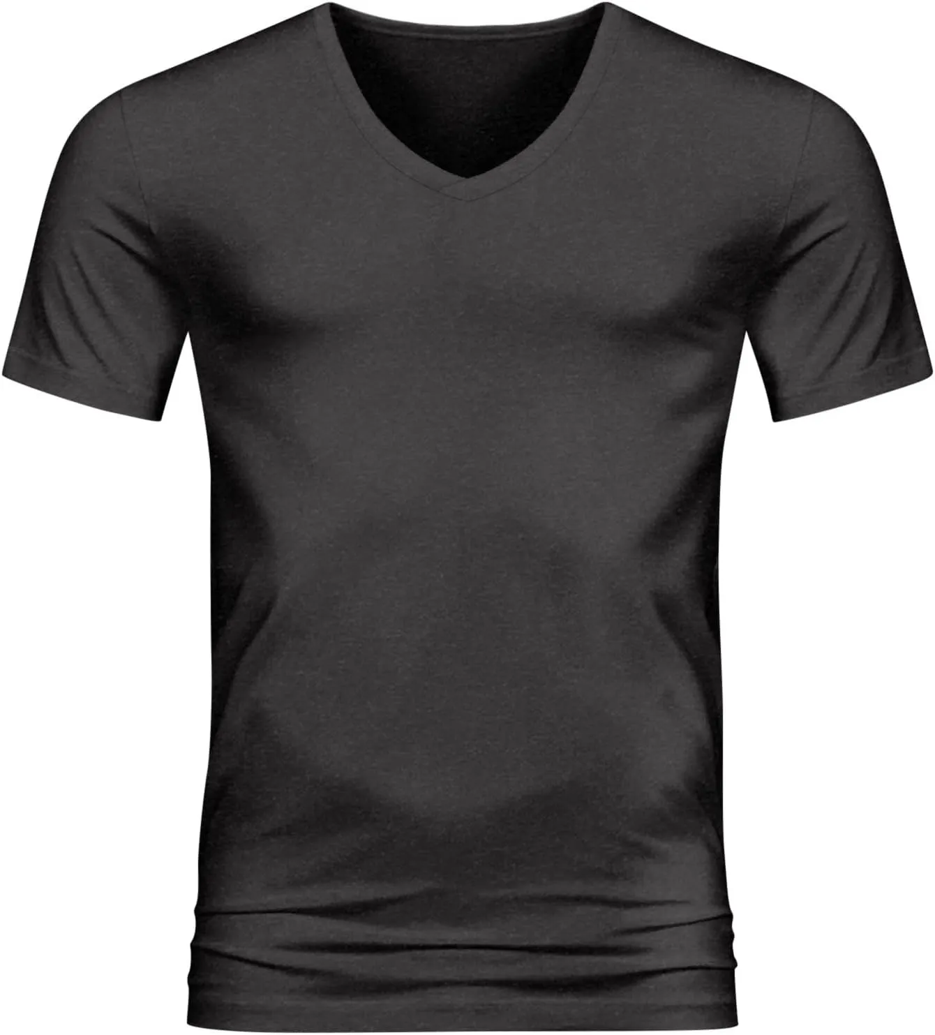 Men's Workout V Neck T Shirt Short Sleeve Breathable Stretch Athletic Training Muscle Shirt Moisture Wicking Gym Active Wear
